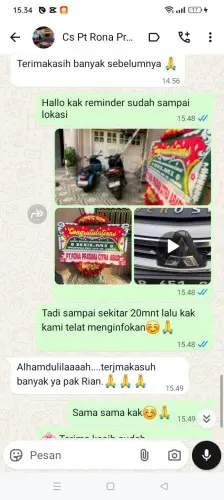 Testimonial Papan Bunga cikiruhwetan